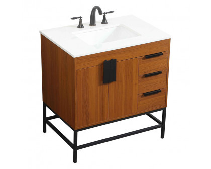 Elegant Bathroom Vanity - Teak (VF48832MTK)