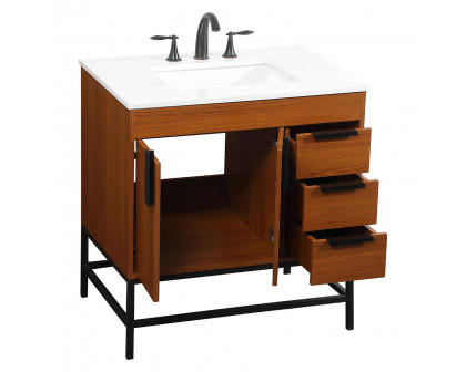 Elegant Bathroom Vanity - Teak (VF48832MTK)