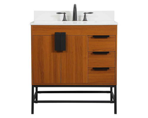 Elegant Bathroom Vanity - Teak (VF48832MTK-BS)