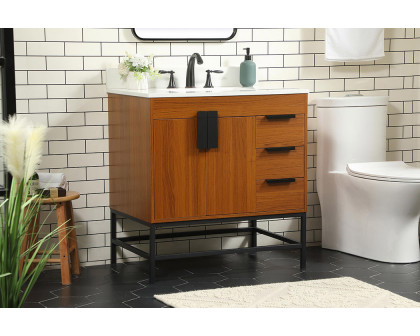 Elegant Bathroom Vanity - Teak (VF48832MTK-BS)