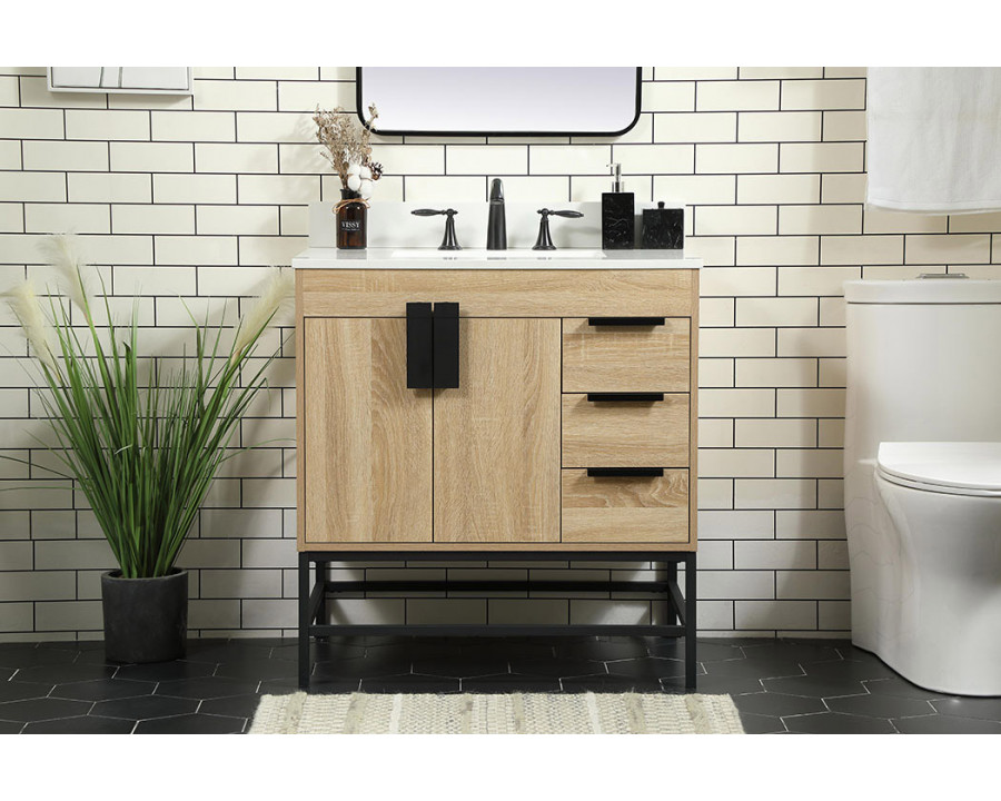 Elegant Bathroom Vanity - Mango Wood (VF48832MW-BS)