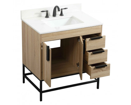 Elegant Bathroom Vanity - Mango Wood (VF48832MW-BS)