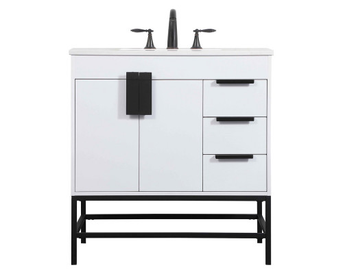 Elegant Bathroom Vanity - White (VF48832MWH)