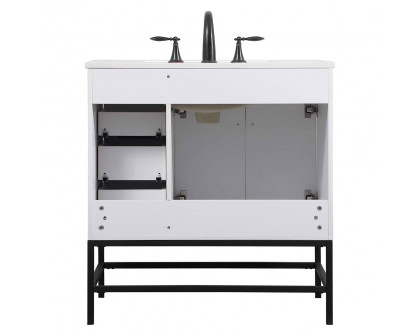 Elegant Bathroom Vanity - White (VF48832MWH)