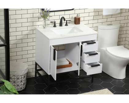 Elegant Bathroom Vanity - White (VF48832MWH)