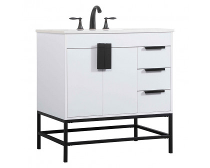 Elegant Bathroom Vanity - White (VF48832MWH)