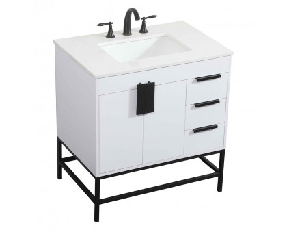 Elegant Bathroom Vanity - White (VF48832MWH)