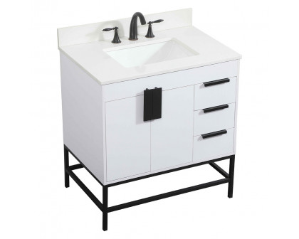 Elegant Bathroom Vanity - White (VF48832MWH-BS)