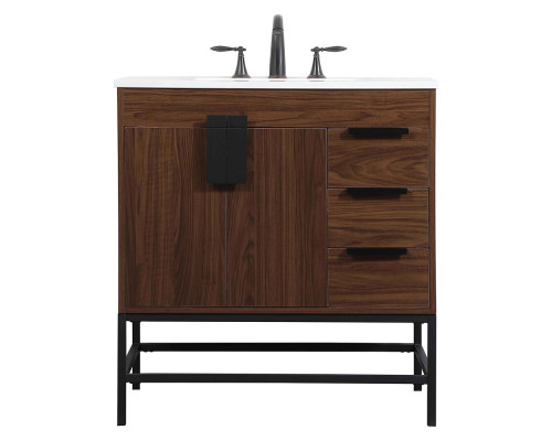 Elegant Bathroom Vanity - Walnut (VF48832MWT)