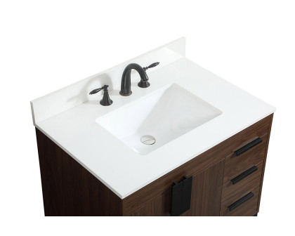 Elegant Bathroom Vanity - Walnut (VF48832MWT-BS)