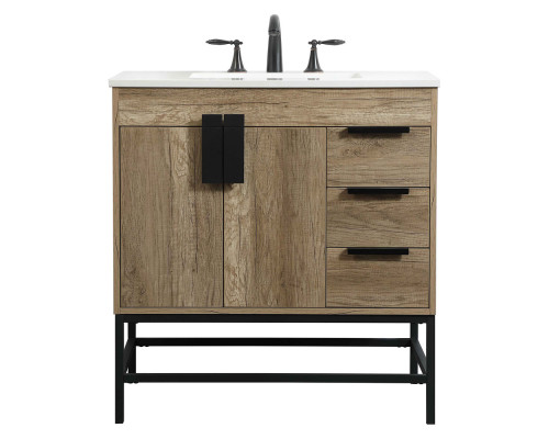 Elegant Bathroom Vanity - Natural Oak (VF48832NT)