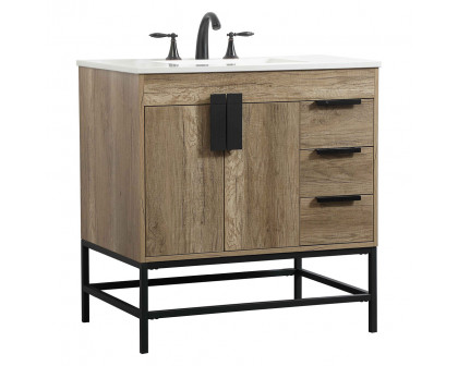 Elegant Bathroom Vanity - Natural Oak (VF48832NT)