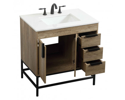 Elegant Bathroom Vanity - Natural Oak (VF48832NT)