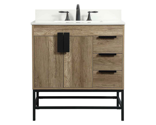 Elegant Bathroom Vanity - Natural Oak (VF48832NT-BS)