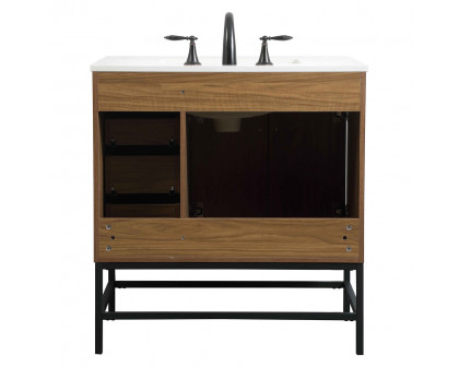 Elegant Bathroom Vanity - Walnut Brown (VF48832WB)