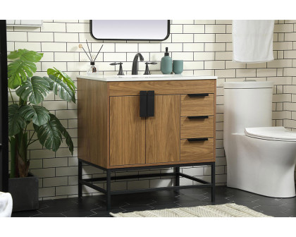 Elegant Bathroom Vanity - Walnut Brown (VF48832WB)