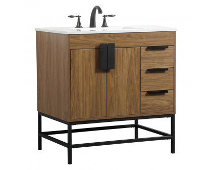 Elegant Bathroom Vanity - Walnut Brown (VF48832WB)