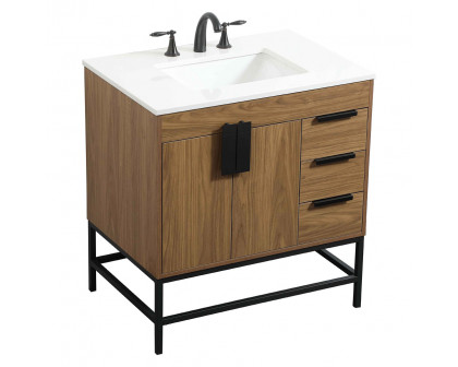 Elegant Bathroom Vanity - Walnut Brown (VF48832WB)