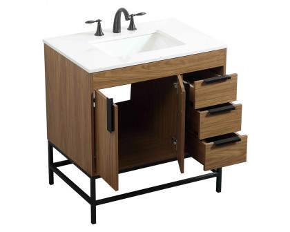 Elegant Bathroom Vanity - Walnut Brown (VF48832WB)