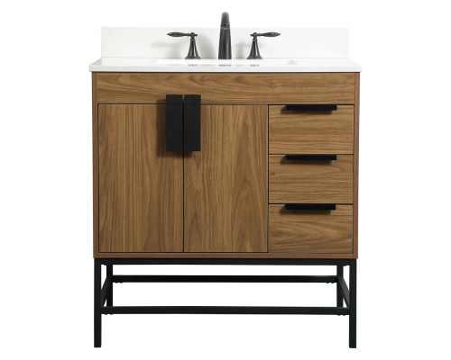 Elegant Bathroom Vanity - Walnut Brown (VF48832WB-BS)