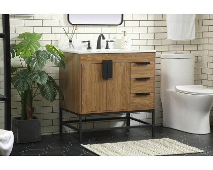 Elegant Bathroom Vanity - Walnut Brown (VF48832WB-BS)