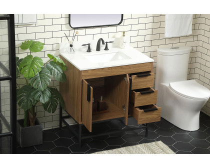 Elegant Bathroom Vanity - Walnut Brown (VF48832WB-BS)