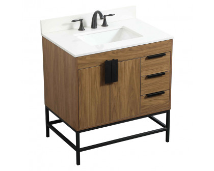 Elegant Bathroom Vanity - Walnut Brown (VF48832WB-BS)