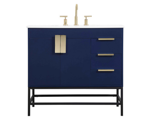 Elegant Bathroom Vanity - Blue (VF48836MBL)