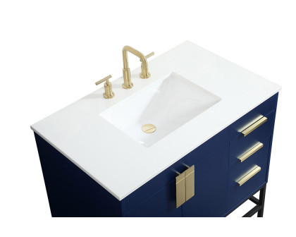 Elegant Bathroom Vanity - Blue (VF48836MBL)