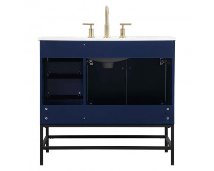 Elegant Bathroom Vanity - Blue (VF48836MBL)