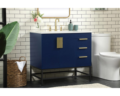 Elegant Bathroom Vanity - Blue (VF48836MBL)