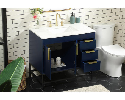 Elegant Bathroom Vanity - Blue (VF48836MBL)