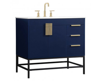 Elegant Bathroom Vanity - Blue (VF48836MBL)