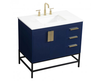 Elegant Bathroom Vanity - Blue (VF48836MBL)