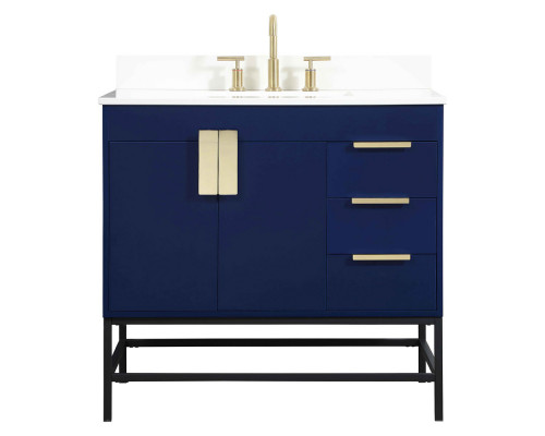 Elegant Bathroom Vanity - Blue (VF48836MBL-BS)