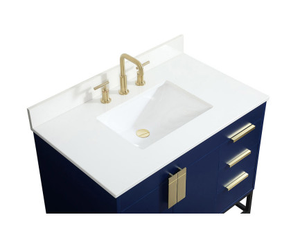 Elegant Bathroom Vanity - Blue (VF48836MBL-BS)