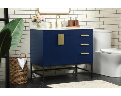 Elegant Bathroom Vanity - Blue (VF48836MBL-BS)