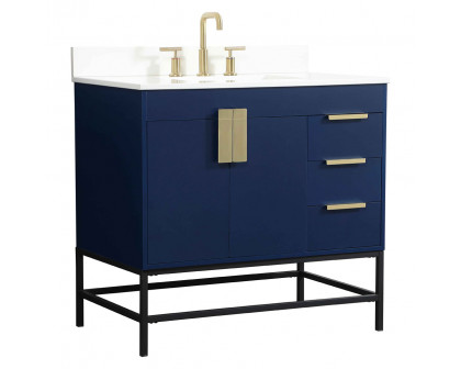 Elegant Bathroom Vanity - Blue (VF48836MBL-BS)