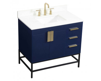 Elegant Bathroom Vanity - Blue (VF48836MBL-BS)