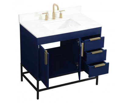 Elegant Bathroom Vanity - Blue (VF48836MBL-BS)