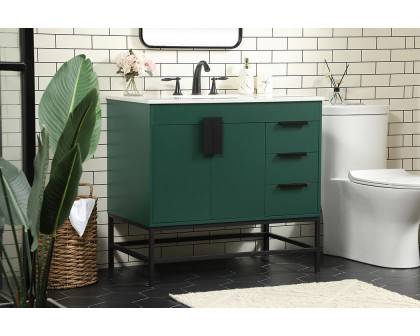 Elegant Bathroom Vanity - Green (VF48836MGN)