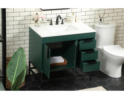 Elegant Bathroom Vanity - Green (VF48836MGN)