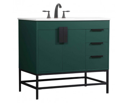 Elegant Bathroom Vanity - Green (VF48836MGN)