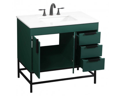 Elegant Bathroom Vanity - Green (VF48836MGN)