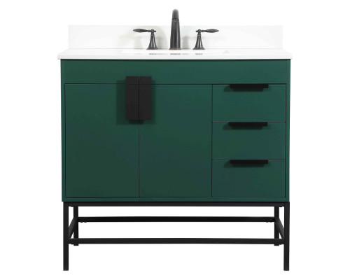 Elegant Bathroom Vanity - Green (VF48836MGN-BS)