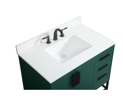 Elegant Bathroom Vanity - Green (VF48836MGN-BS)