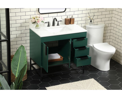 Elegant Bathroom Vanity - Green (VF48836MGN-BS)