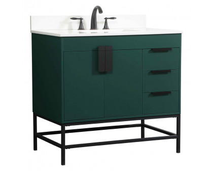 Elegant Bathroom Vanity - Green (VF48836MGN-BS)