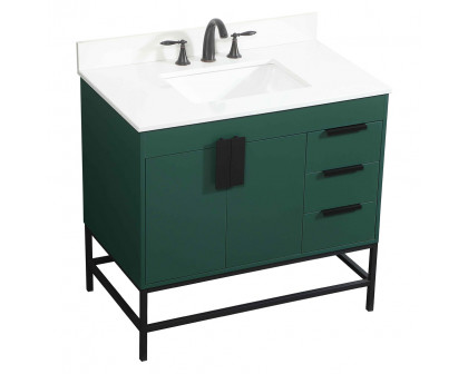 Elegant Bathroom Vanity - Green (VF48836MGN-BS)