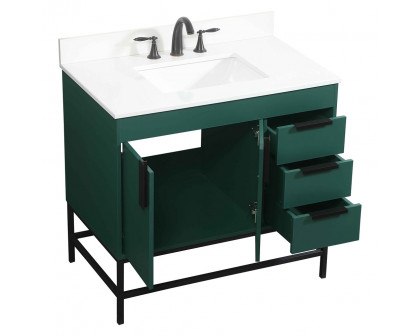 Elegant Bathroom Vanity - Green (VF48836MGN-BS)